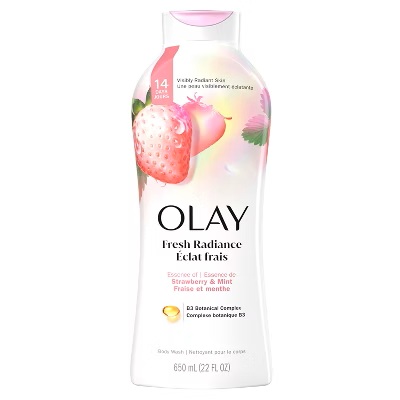 fresh outlast note of whitestrawberry & mint body wash 650 ml